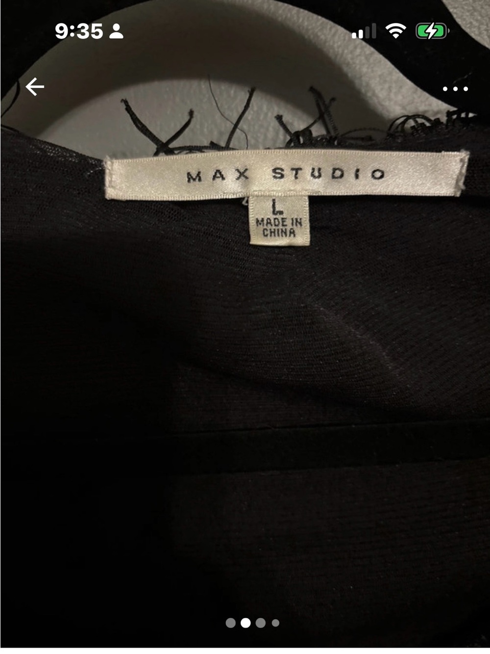 Max Studio Black Eyelash-Trim Open Cardigan - Picture 2 of 4